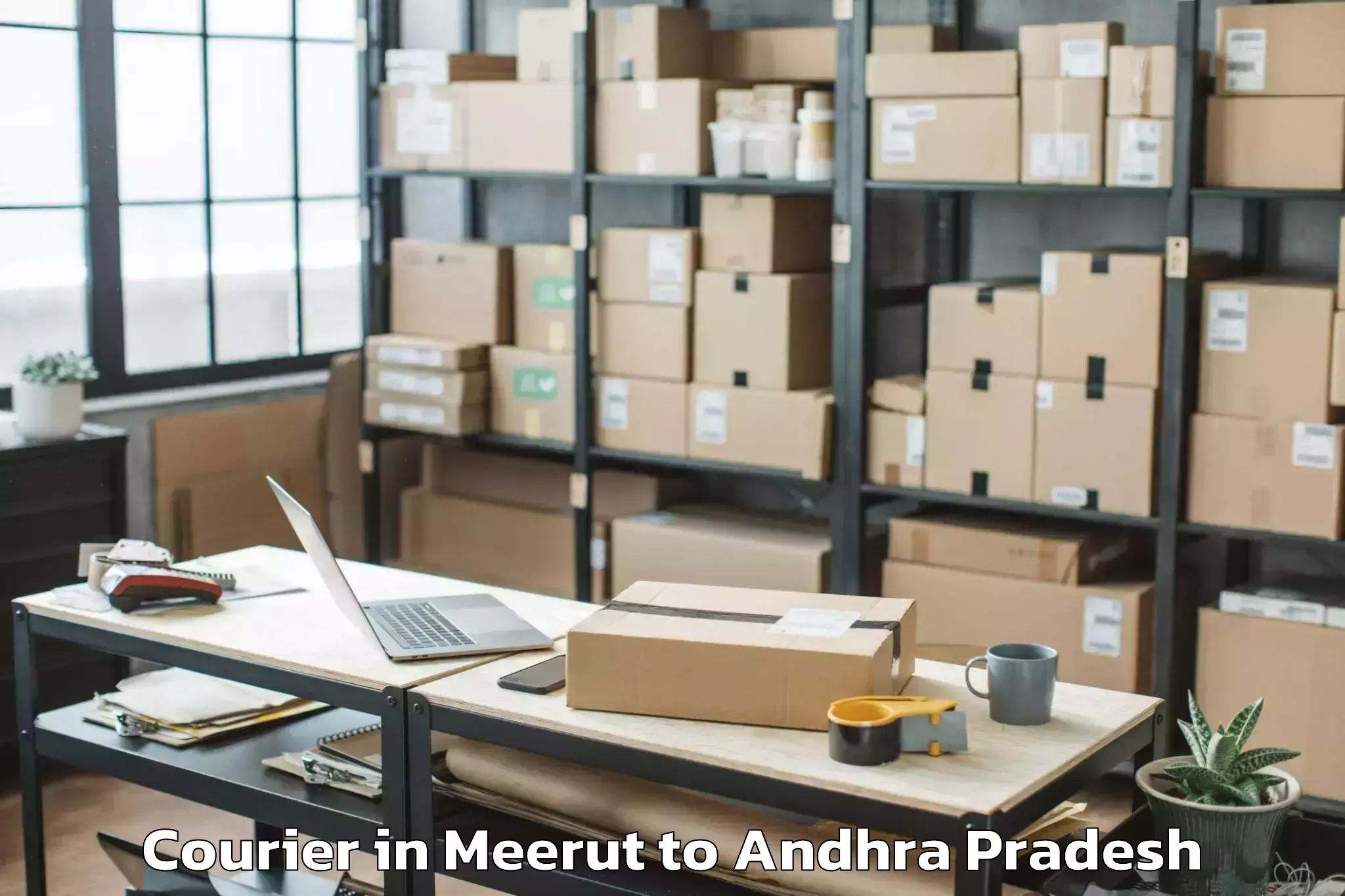 Affordable Meerut to Veeraghattam Courier